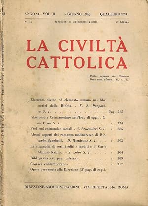 Bild des Verkufers fr La Civilt Cattolica (Vol. II) zum Verkauf von Biblioteca di Babele