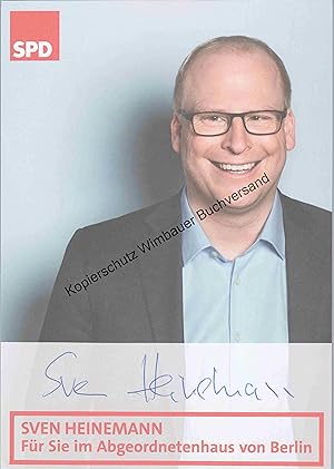 Bild des Verkufers fr Original Autogramm Sven Heinemann MdA /// Autograph signiert signed signee zum Verkauf von Antiquariat im Kaiserviertel | Wimbauer Buchversand