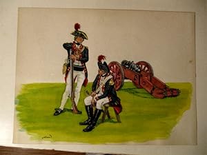 North Carolina Artillery C. 1780 Officer and Private.