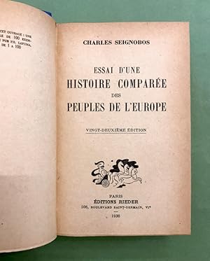 Essai d'une histoire comparée des peuples de l'Europe.