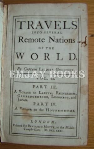 Seller image for Travels into Several Remote Nations of the Worlds. Vol.II, Part III and Part IV. for sale by EmJay Books