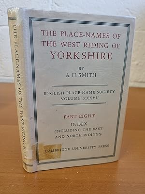 Seller image for The Place-Names of the West Riding of Yorkshire - Part Eight for sale by D & M Books, PBFA