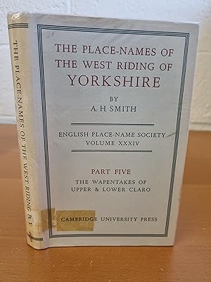 Seller image for The Place-Names of the West Riding of Yorkshire - Part Five for sale by D & M Books, PBFA