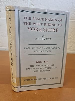 Seller image for The Place-Names of the West Riding of Yorkshire - Part Six for sale by D & M Books, PBFA