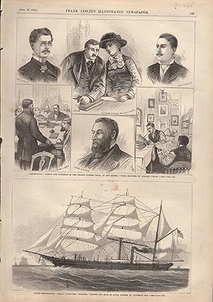 Seller image for ENGRAVING: "Connecticut--scenes and Incidents in the Cramer Murder Trial".engraving from Frank Leslie's Illustrated Newspaper: April 29,1882 for sale by Dorley House Books, Inc.
