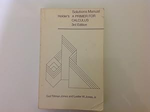 Seller image for Holder's A Primer For Calculus for sale by savehere619