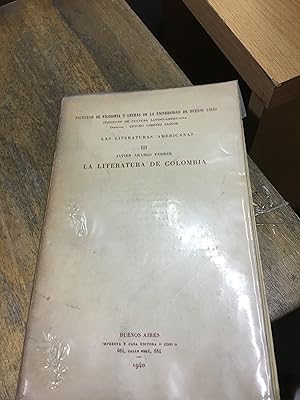 Imagen del vendedor de Las literaturas Americanas III, La literatura de Colombia a la venta por Libros nicos