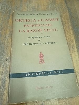 Seller image for Ortega y Gasset estetica de la razon vital for sale by Libros nicos