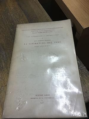 Imagen del vendedor de Las literaturas Americanas I, La literatura del Peru a la venta por Libros nicos