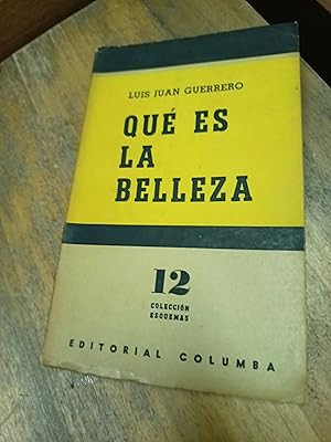 Imagen del vendedor de Que es la belleza a la venta por Libros nicos