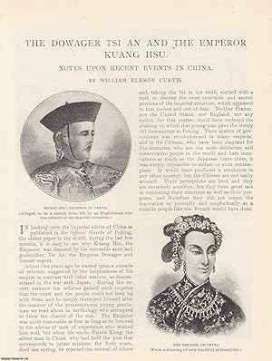 Immagine del venditore per The Dowager Tsi An and the Emperor Kuang Hsu and Events in China. An original article from the American Review of Reviews, 1898. venduto da Cosmo Books