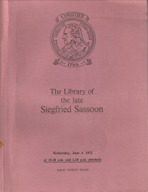 The library of the late Siegfried Sassoon