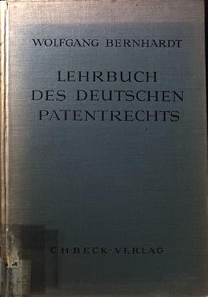 Seller image for Lehrbuch des deutschen Patentrechts. for sale by books4less (Versandantiquariat Petra Gros GmbH & Co. KG)