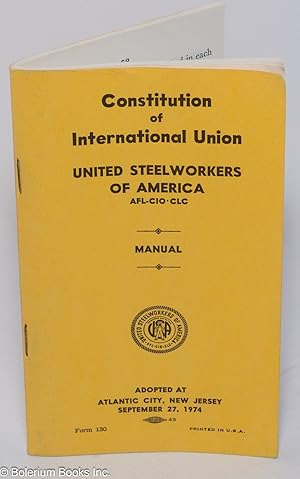 Constitution of International Union, United Steelworkers of America, AFL-CIO-CLC, Manual