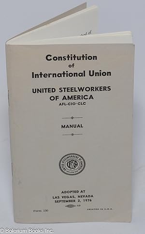 Constitution of International Union, United Steelworkers of America, AFL-CIO-CLC, Manual