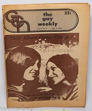 Bild des Verkufers fr GCN - Gay Community News: the gay weekly; vol. 4, #5, July 31, 1976: Jade & Sarsparilla Album is Out zum Verkauf von Bolerium Books Inc.