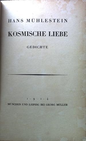 Kosmische Liebe : Gedichte.