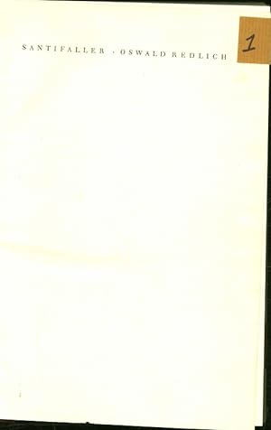 Imagen del vendedor de Oswald Redlich. Ein Nachruf zugleich ein Beitrag zur Geschichte der Geschichtswissenschaft. Mit 3 Tafeln. a la venta por Antiquariat Bookfarm