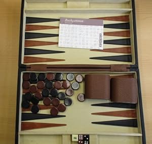 Backgammon im Kunstlederkoffer