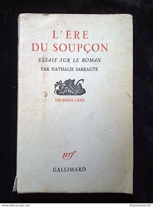 Image du vendeur pour L're du soupon essais sur le roman mis en vente par Dmons et Merveilles