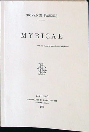 Imagen del vendedor de Myricae (ristampa) a la venta por Librodifaccia