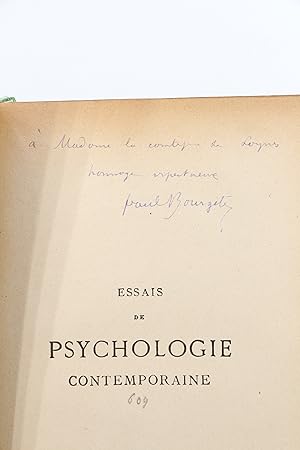 Essais de psychologie contemporaine