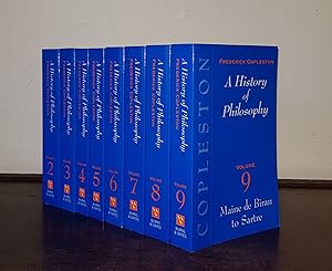 Imagen del vendedor de A HISTORY OF PHILOSOPHY 8 Volumes Augustine to Scotus, Ockam to Suarez, Descartes to Leibniz, Hobbes to Hume, Wolff to Kant, Fichte to Nietzsche, Bentham to Russell, Maine de Biran to Sartre a la venta por Rothwell & Dunworth (ABA, ILAB)