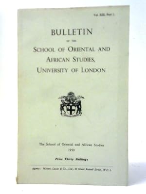 Seller image for Bulletin of the School of Oriental and African Studies, University of London Volume XIII Part 2 1950 for sale by World of Rare Books