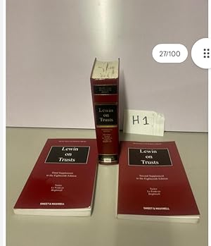 Seller image for LEWIN ON TRUSTS 18th Edition with second and third supplements By Tucker for sale by UK LAW BOOK SELLERS LTD