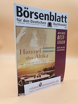Seller image for Brsenblatt fr den Deutschen Buchhandel 60, 28. Juli 1998, 165. Jahrgang for sale by Roland Antiquariat UG haftungsbeschrnkt