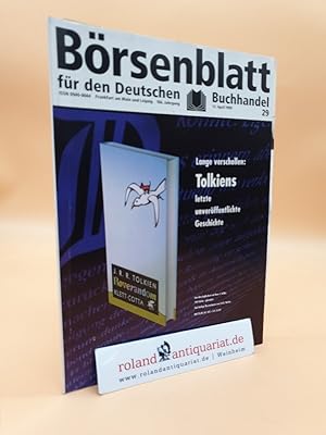 Seller image for Brsenblatt fr den Deutschen Buchhandel 29, 13. April 1999, 166. Jahrgang for sale by Roland Antiquariat UG haftungsbeschrnkt