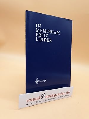 Imagen del vendedor de In Memoriam Fritz Linder a la venta por Roland Antiquariat UG haftungsbeschrnkt