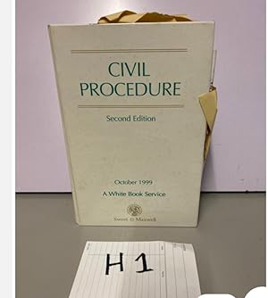 Immagine del venditore per CIVIL PROCEDURE 2nd Edition October 1999 A White Book Service Hardcover Main Book venduto da UK LAW BOOK SELLERS LTD