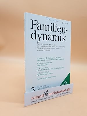 Image du vendeur pour Familiendynamik 3: 23. Jahrgang, Heft 3, Juli 1998 mis en vente par Roland Antiquariat UG haftungsbeschrnkt