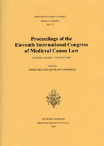 Imagen del vendedor de Proceedings of the eleventh International Congress of Medieval Canon Law : Catania, 30 July-6 August 2000 a la venta por Joseph Burridge Books