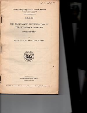 Bild des Verkufers fr The Microscopic Determination of the Nonopaque Minerals-Second Edition zum Verkauf von Orca Knowledge Systems, Inc.