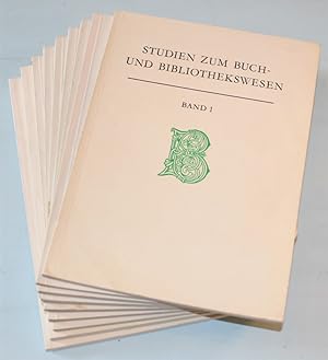 Image du vendeur pour Studien zum Buch- und Bibliothekswesen. Bde. 1-9 (= alles Erschienene). mis en vente par Antiquariat Diderot