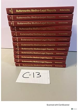Bild des Verkufers fr Butterworths Medico Legal Reports Volume 1 to 12 Full Set zum Verkauf von UK LAW BOOK SELLERS LTD