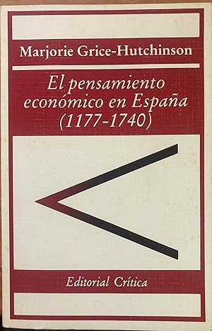 Imagen del vendedor de Pensamiento econmico en Espaa 1177-1740, el a la venta por A Book Preserve