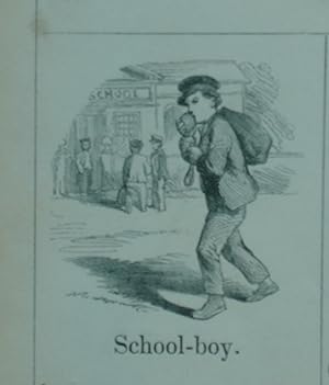 School-boy. Original Wood Engraving