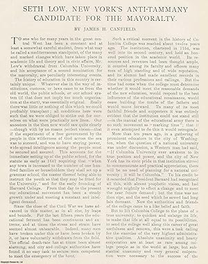 Bild des Verkufers fr Seth Low: New York's Anti-Tammany Candidate for the Mayoralty; Edward Morse Shepard, Democratic Party Candidate; New York's Municipal Campaign. A series of original articles from the American Review of Reviews, 1901. zum Verkauf von Cosmo Books