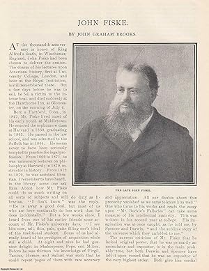 Image du vendeur pour John Fiske (1842-1901), American Philosopher and Historian. An original article from the American Review of Reviews, 1901. mis en vente par Cosmo Books