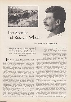 Imagen del vendedor de The Specter of Russian Wheat: Raising Millions of Acres of Wheat under Bolshevism. An original article from the American Review of Reviews, 1930. a la venta por Cosmo Books