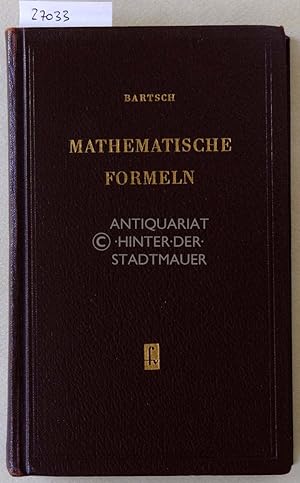Bild des Verkufers fr Mathematische Formeln. zum Verkauf von Antiquariat hinter der Stadtmauer