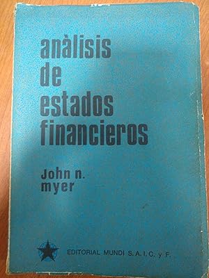 Imagen del vendedor de Analisis de estados financieros a la venta por Libros nicos