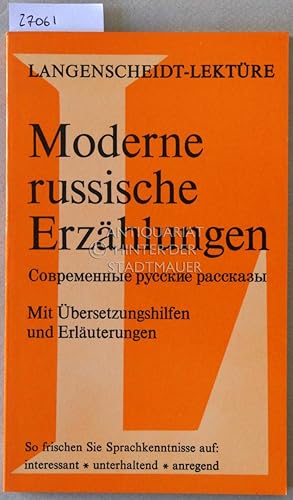 Bild des Verkufers fr Moderne russische Erzhlungen. 6 Kurzgeschichte. zum Verkauf von Antiquariat hinter der Stadtmauer