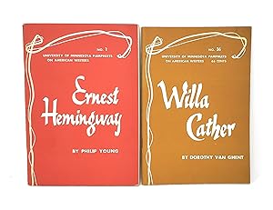 Seller image for (2 University of Minnesota Pamphlets on American Writers) No. 1: Ernest Hemingway; No. 36: Willa Cather for sale by Underground Books, ABAA