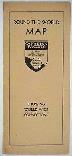 Imagen del vendedor de Round-the-World Map. Canadian Pacific Spans the World a la venta por Antipodean Books, Maps & Prints, ABAA