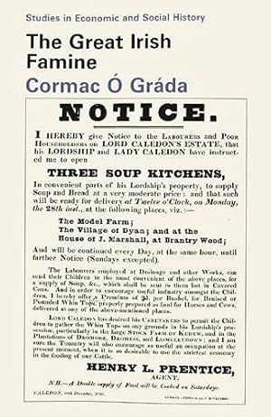 Bild des Verkufers fr The Great Irish Famine (Studies in Economic & Social History) zum Verkauf von WeBuyBooks