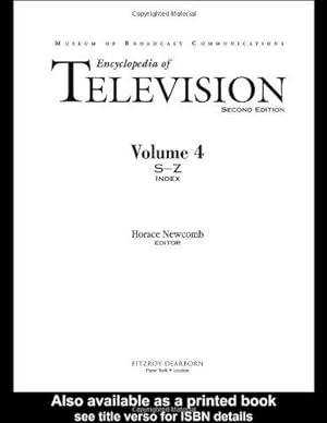 Seller image for Encyclopedia of Television: 004 for sale by WeBuyBooks
